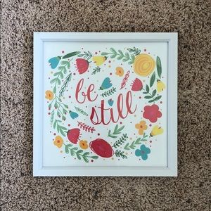 “Be Still” Floral Wall Decor